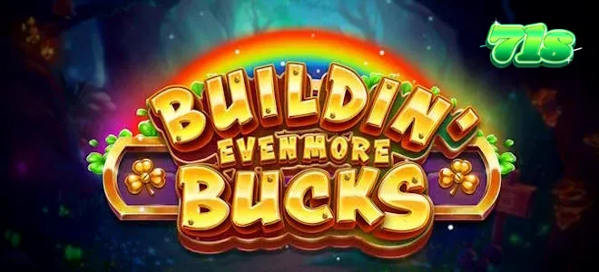 Personagens animados em um cenário de construção e tesouro no slot Buildin' Even More Bucks